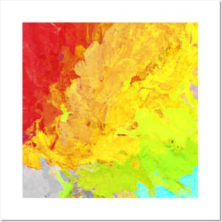 Painter Artist Abstract Colors Merging mixing Posters and Art